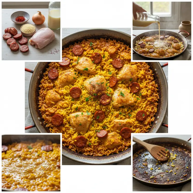 1 Pan Spanish Chicken and Chorizo Paella (Crispy Rice)
