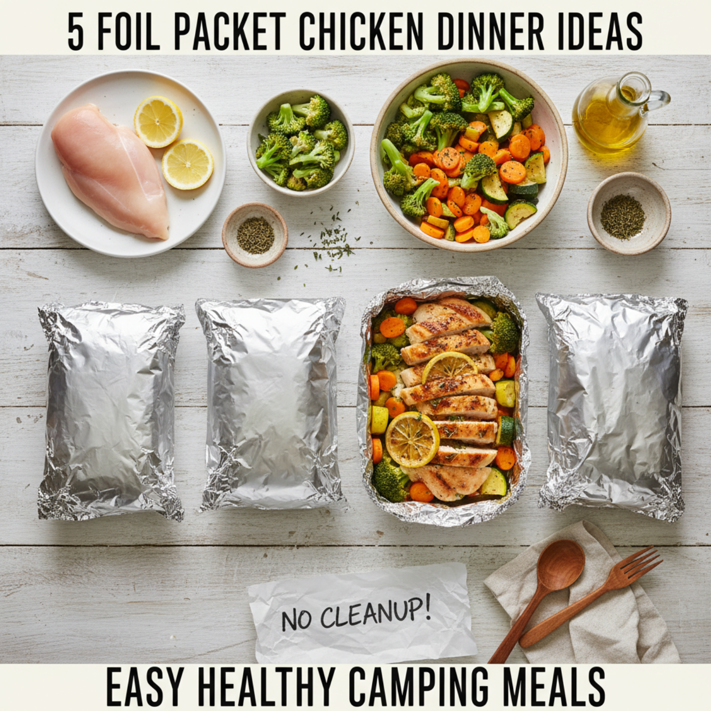 5 Foil Packet Chicken Dinner Ideas (No Cleanup)