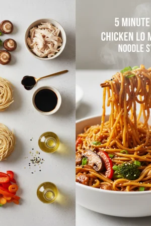 5 Minute Chicken Lo Mein Noodle Stir Fry Recipe