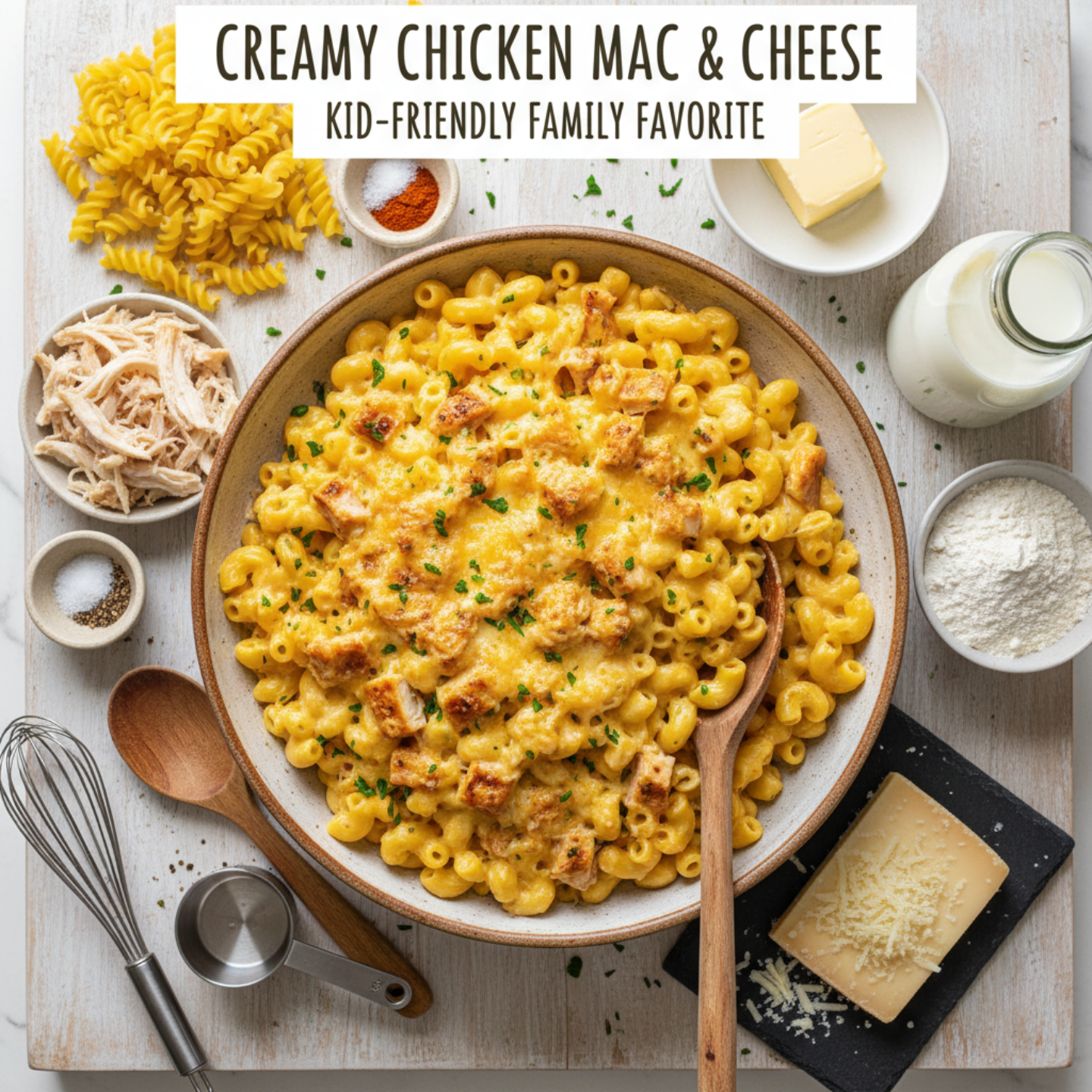 1 Creamy Chicken Mac and Cheese Recipe Kids Love