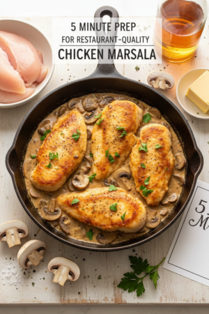 5 Minute Prep for Restaurant-Quality Chicken Marsala
