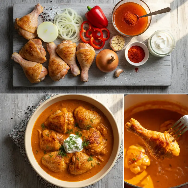 1 Authentic Hungarian Chicken Paprikash (Creamy & Rich)