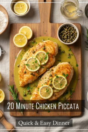 20 Minute Chicken Piccata with Lemon Caper Sauce