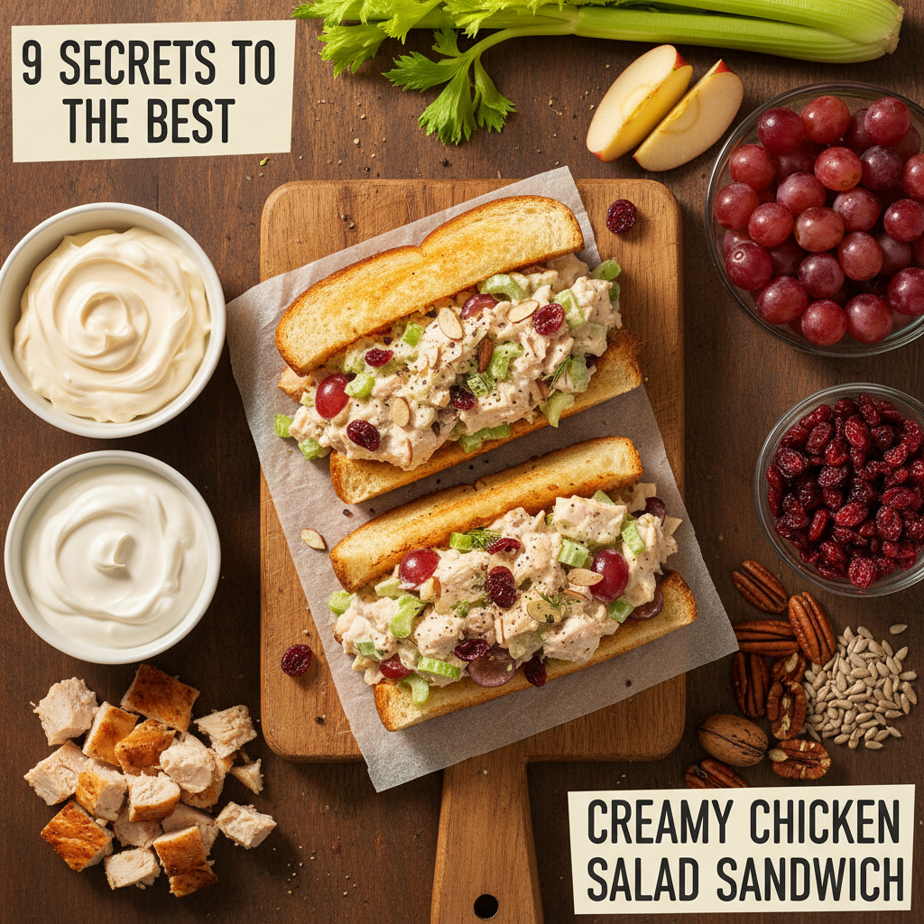 9 Secrets to the Best Creamy Chicken Salad Sandwich - Leftover Chicken Salad - 3 9 Secrets to the Best Creamy Chicken Salad Sandwich - Leftover Chicken Salad - 3