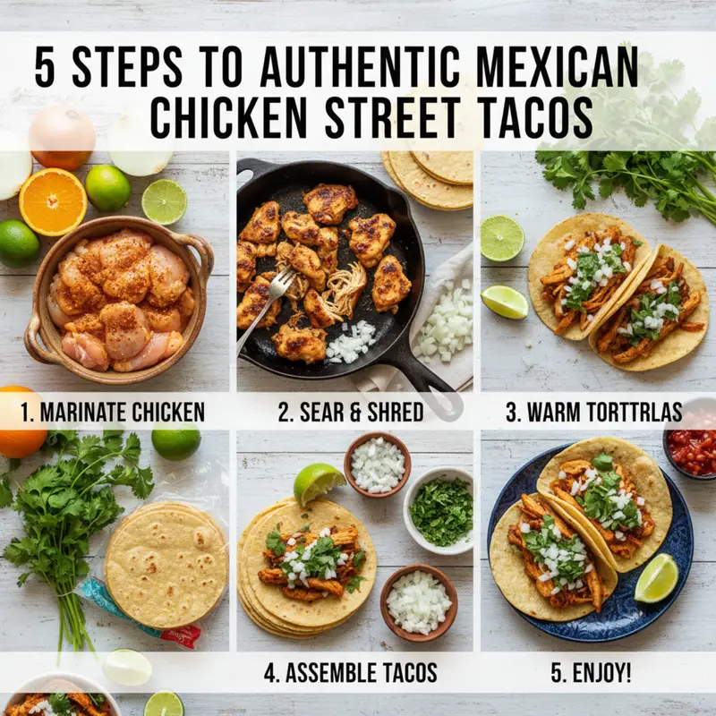 5 Steps to Authentic Mexican Chicken Street Tacos