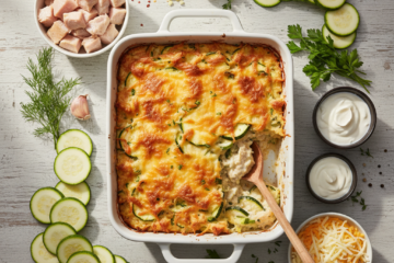 1 Low-Carb Chicken Zucchini Casserole (Keto Friendly)