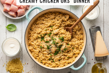 30 Minute One-Pot Creamy Chicken Orzo Dinner