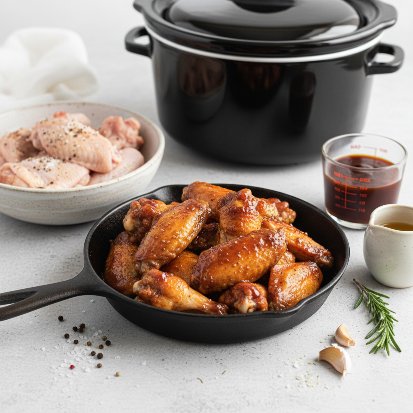 2 Step Slow Cooker Chicken Wings (Melt-in-Mouth)