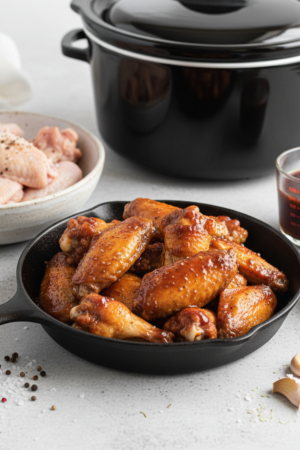 2 Step Slow Cooker Chicken Wings (Melt-in-Mouth)